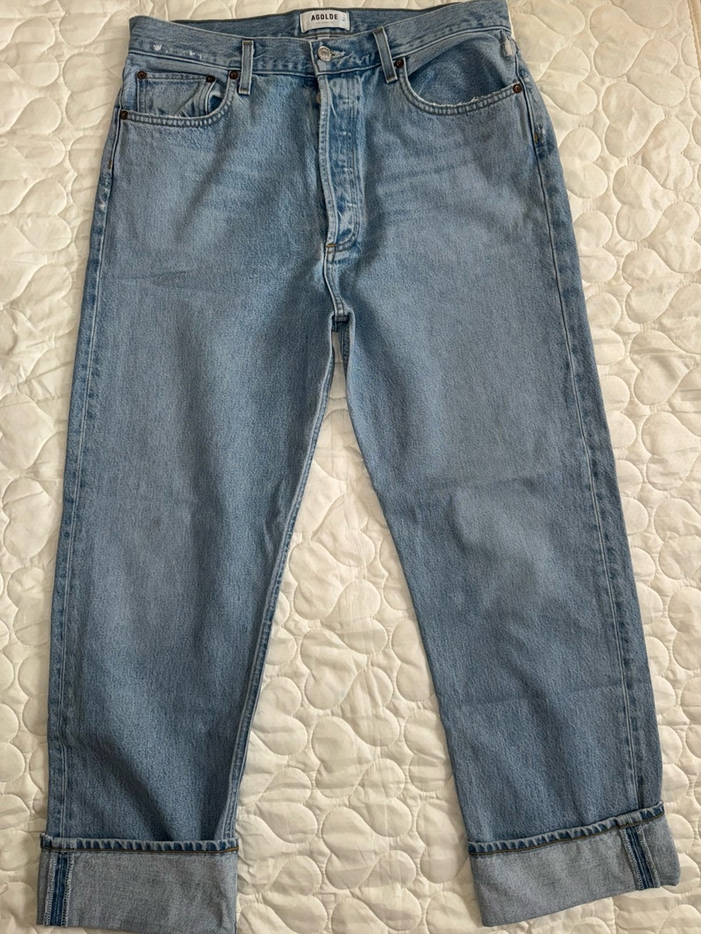 Agolde Light Blue Straight-Leg Women’s Jeans